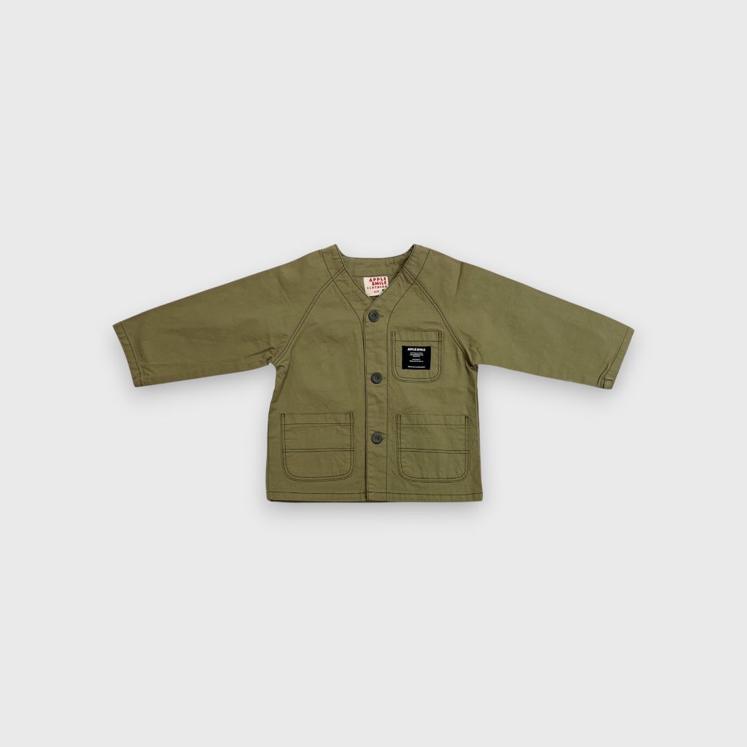 Оливковая куртка для малышей