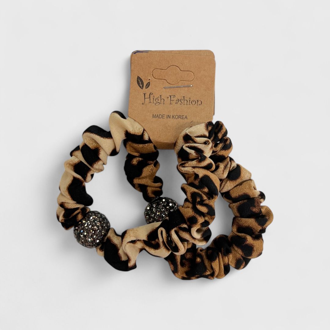 Леопардовые резинки для волос