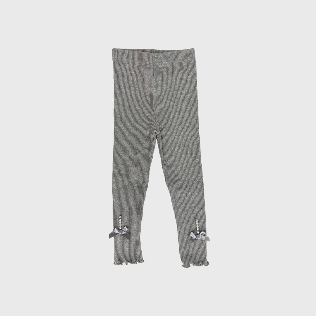 Серые леггинсы с бантиками