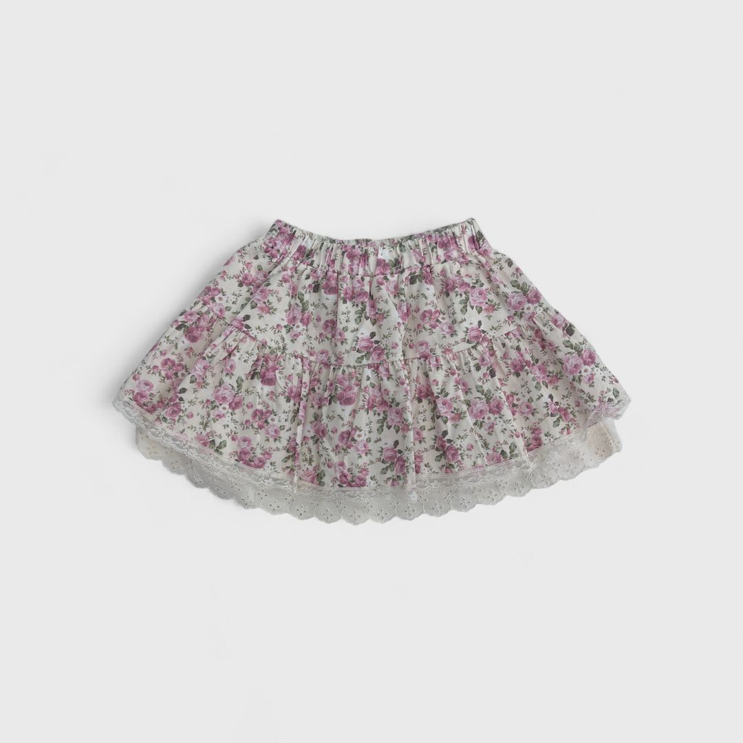 Цветная юбка с рюшами