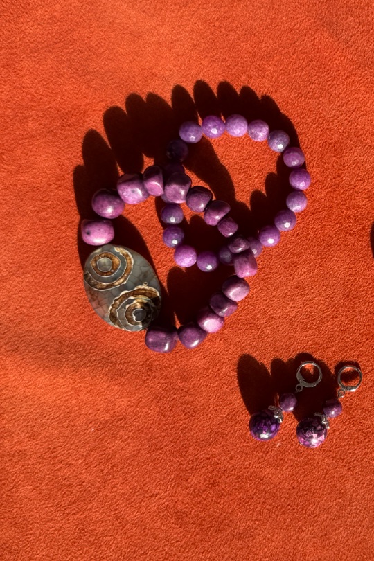 Комплект украшений из натуральных камней: Агат, Яшма, афр Бирюза (США) 