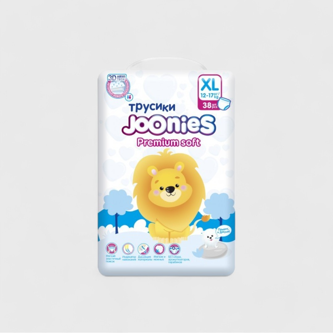 Joonies Premium Soft XL (12-17 кг) 38 шт.