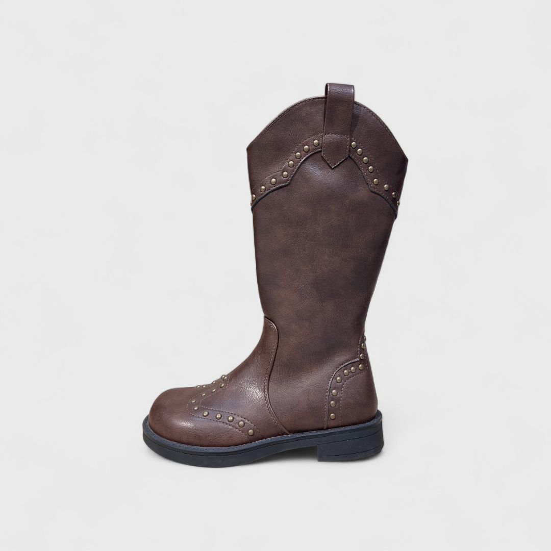 Коричневые сапоги