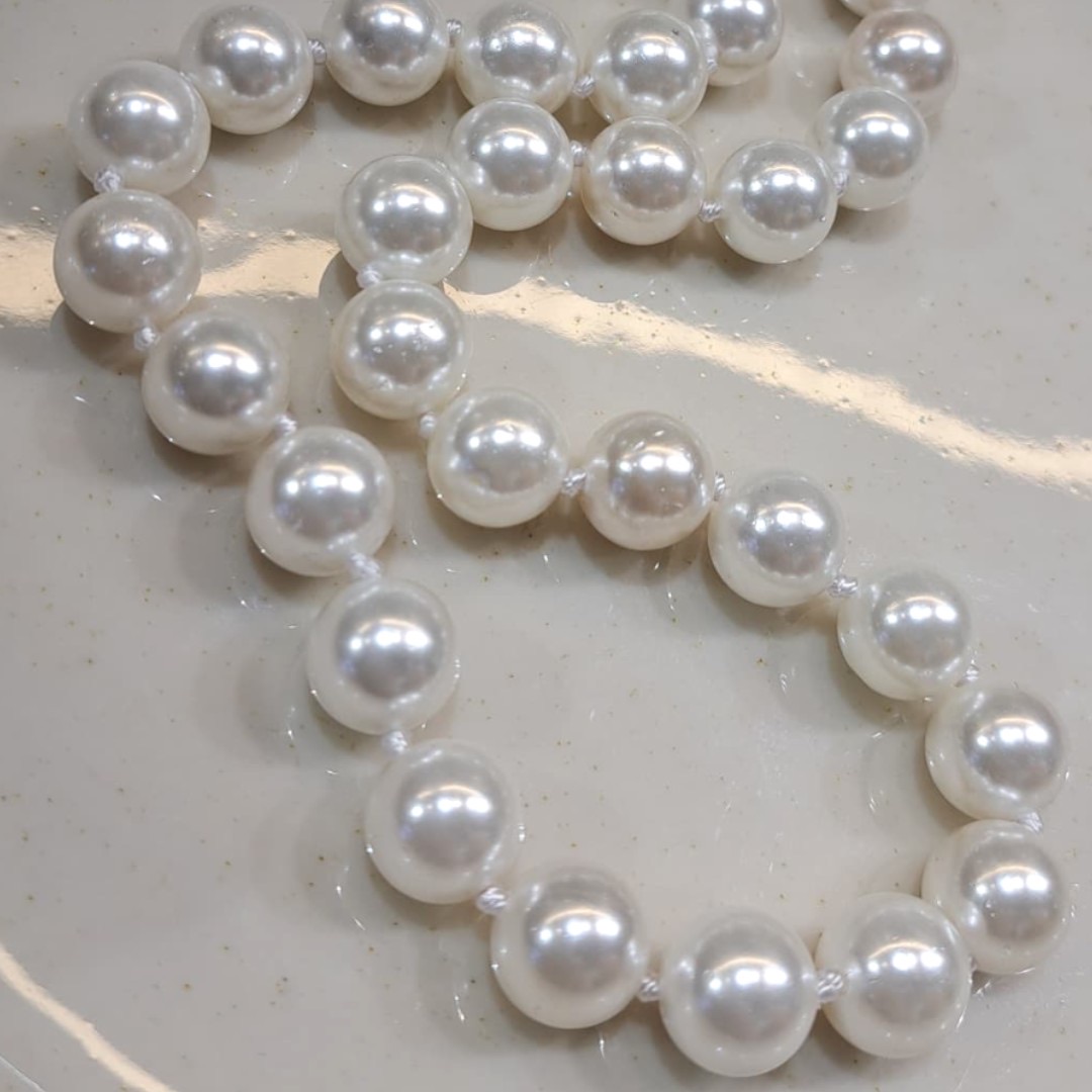 Белый жемчуг колье из Майорки 