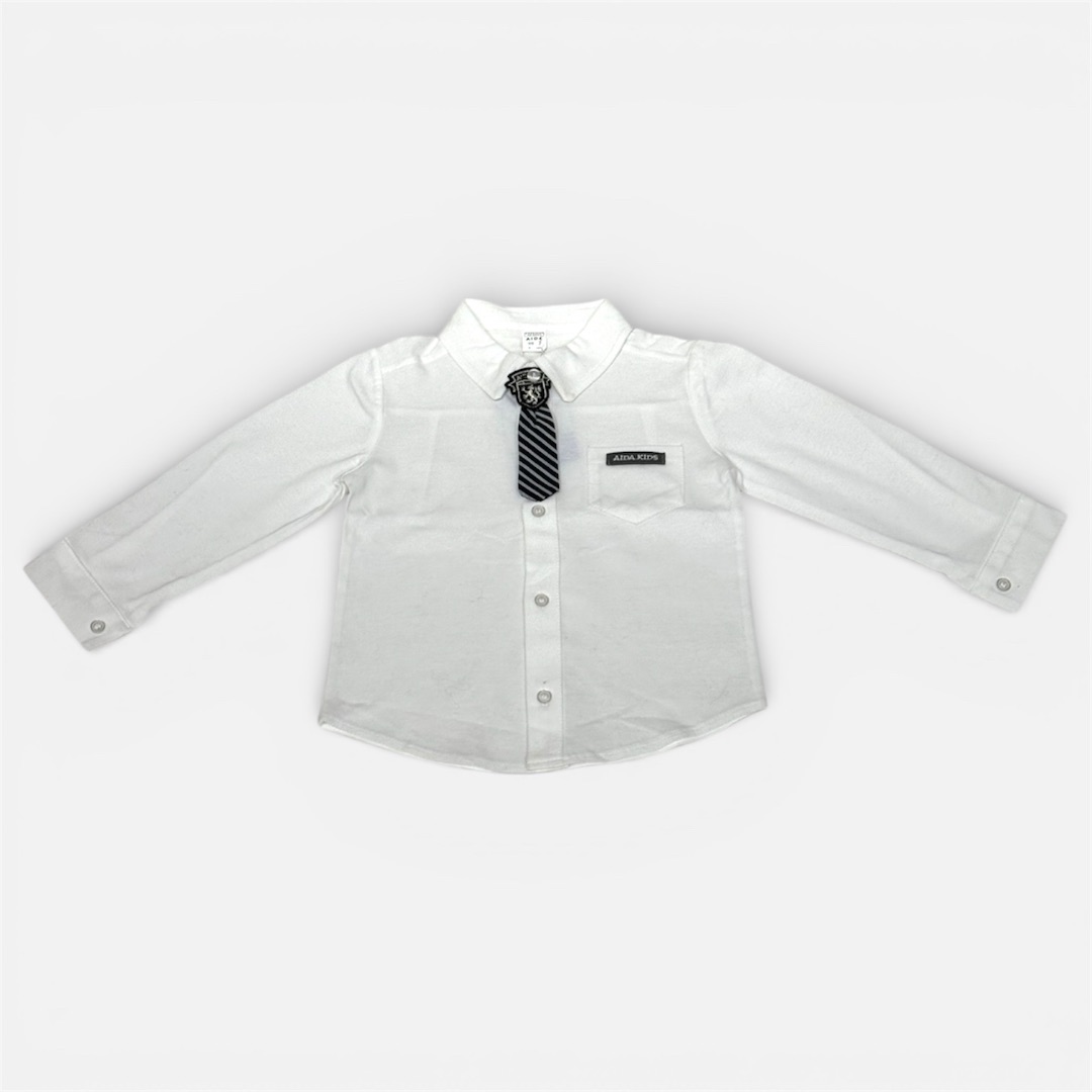 Белая рубашка с галстуком для мальчика
