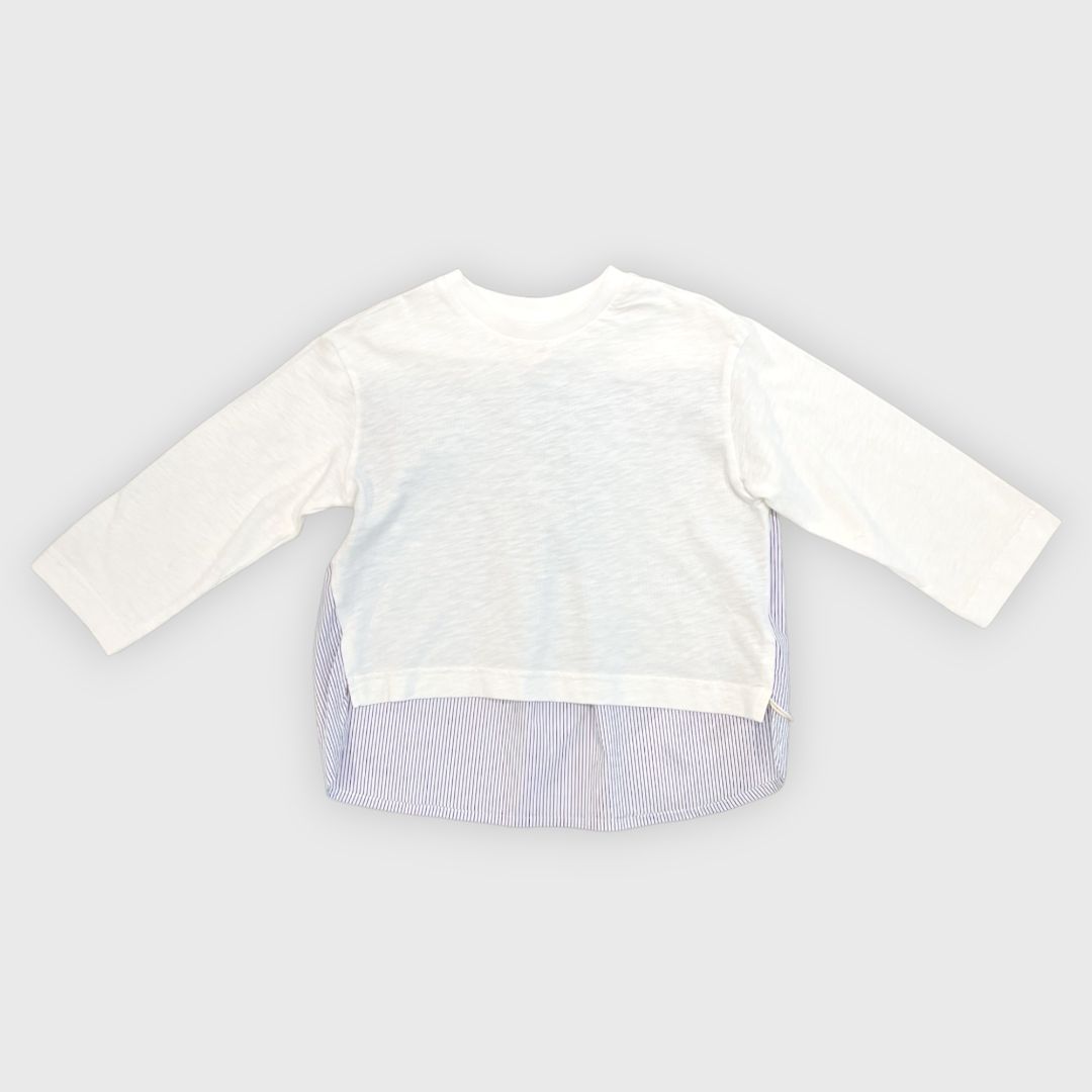 Рубашка кофта в синюю полоску