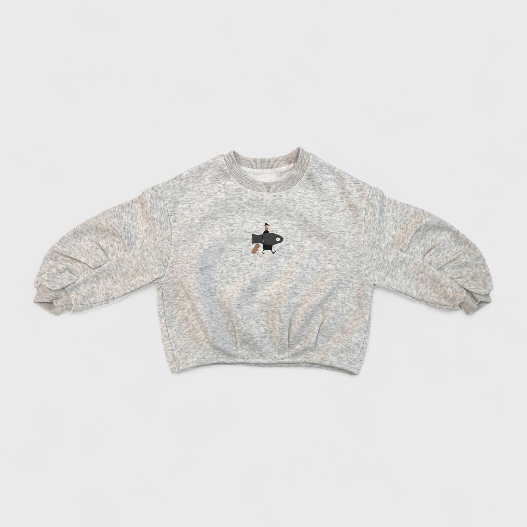 Серый свитер shark