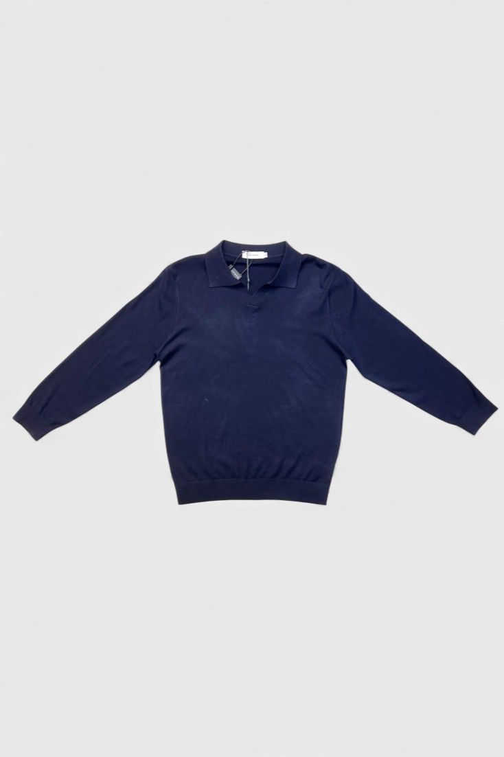 Синий свитер-батник