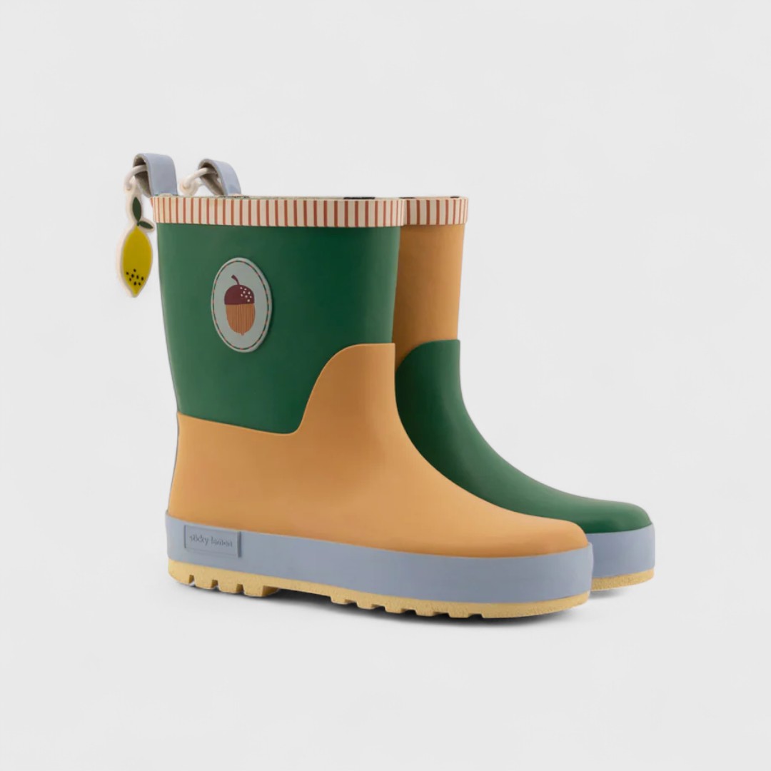 Зеленые резиновые сапоги для детей от Sticky Lemon (Голландия)