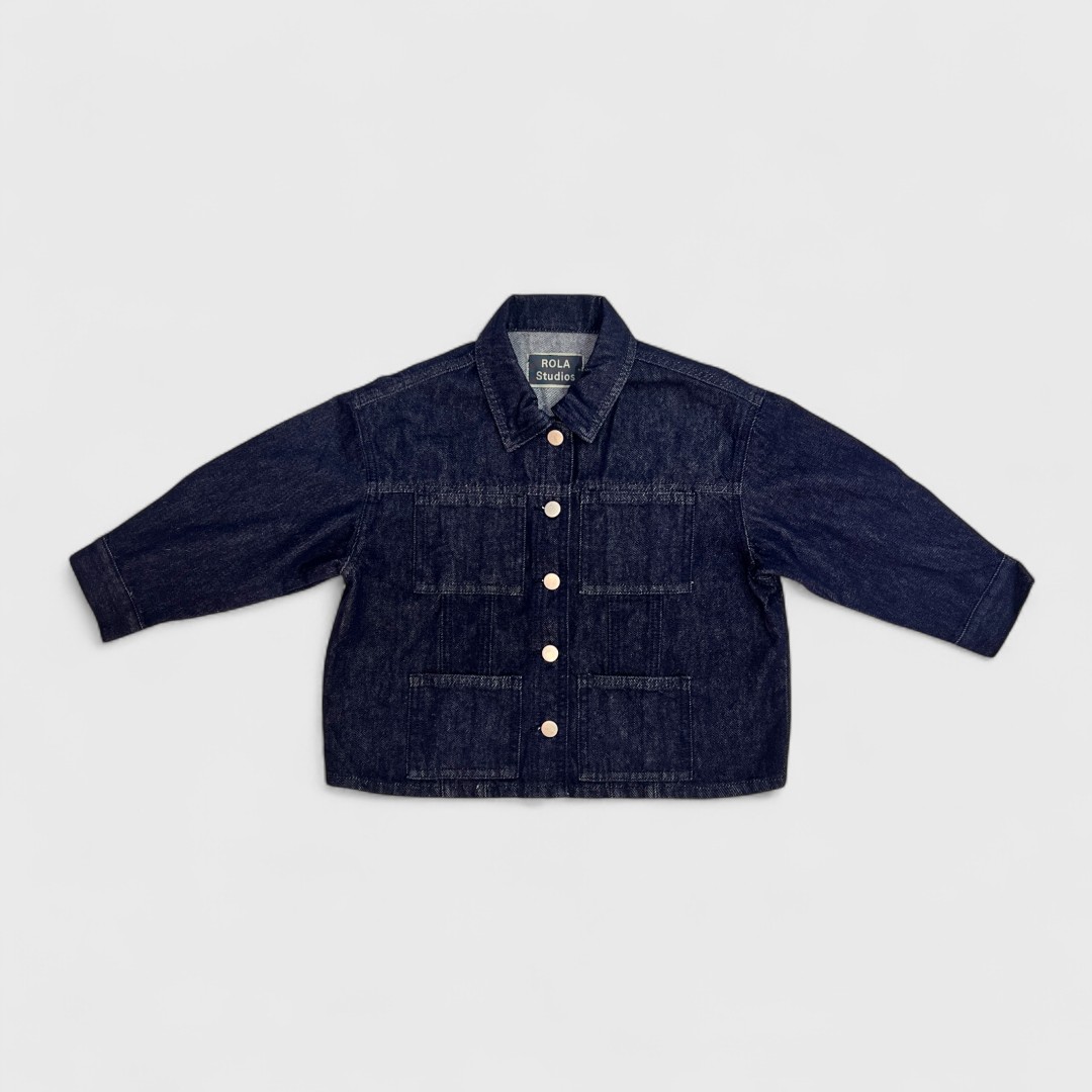 Джинсовая куртка темно-синяя