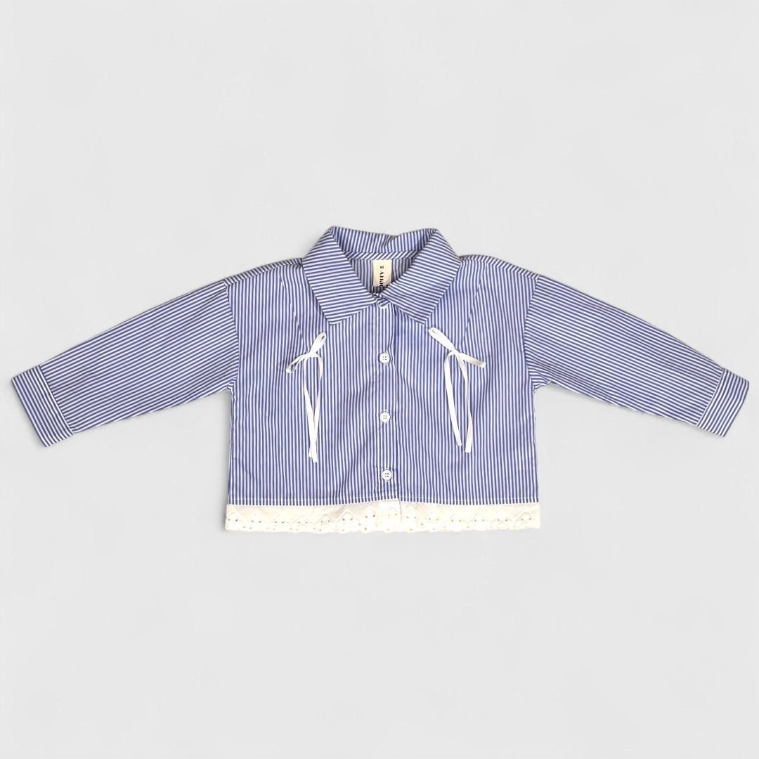 Синяя рубашка в полоску