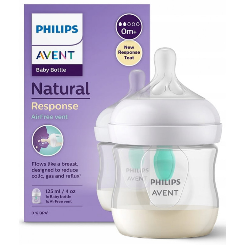 Philips Avent Прозрачная бутылочка Natural Response 125 мл