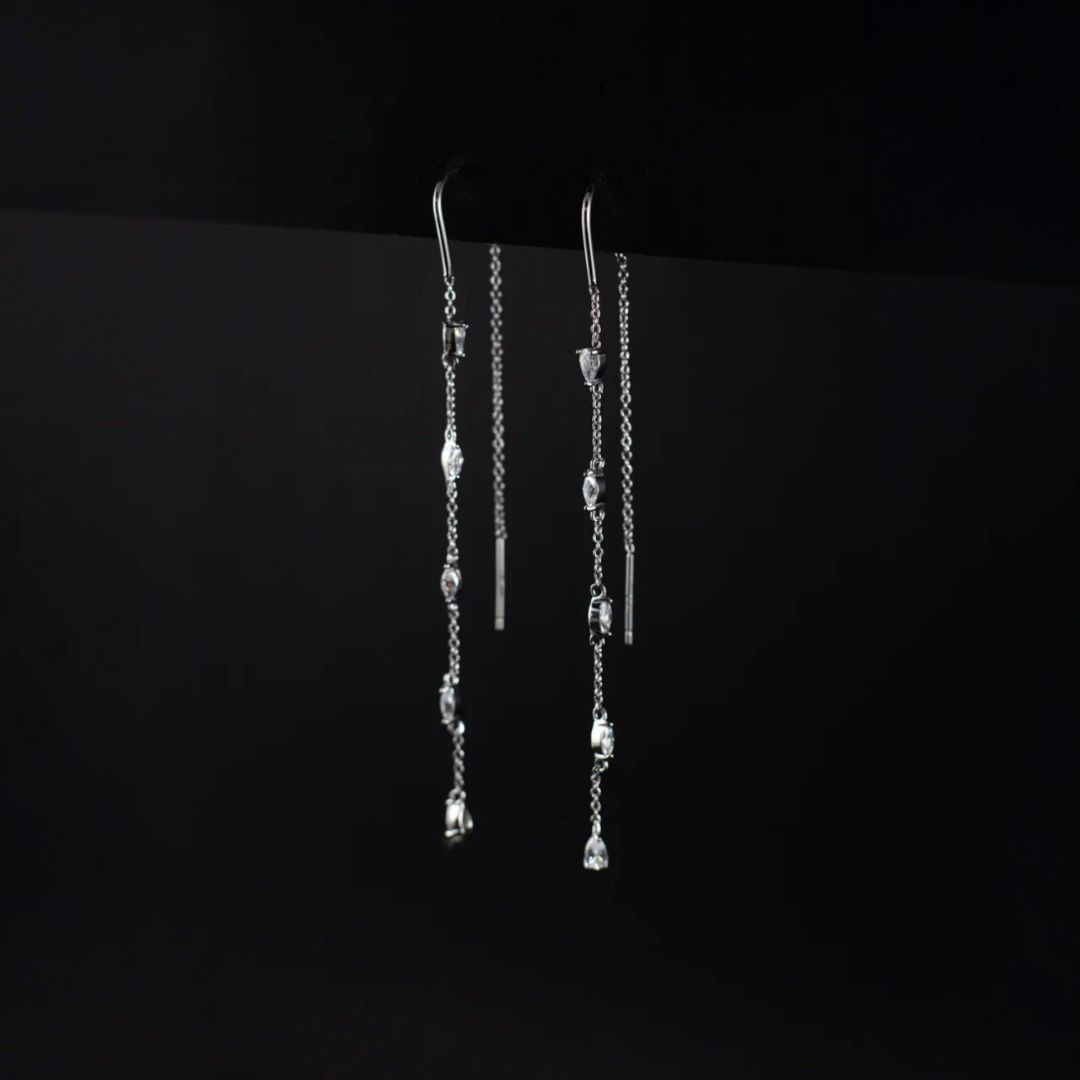 Длинные серьги с подвесками