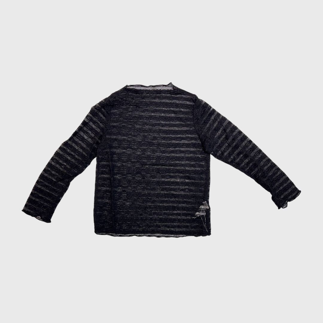 Черный прозрачный топ