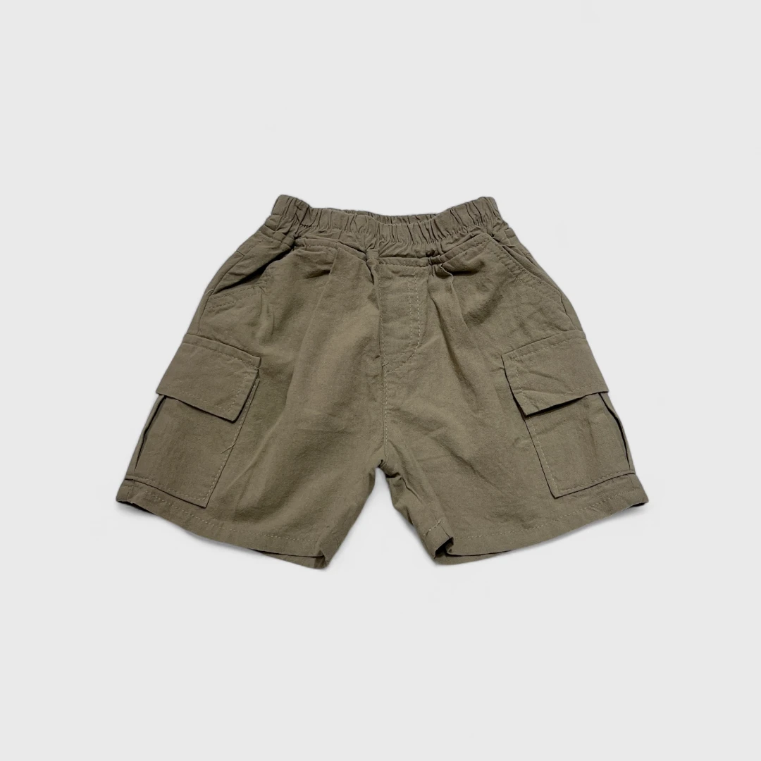 Карго шорты оливкового цвета