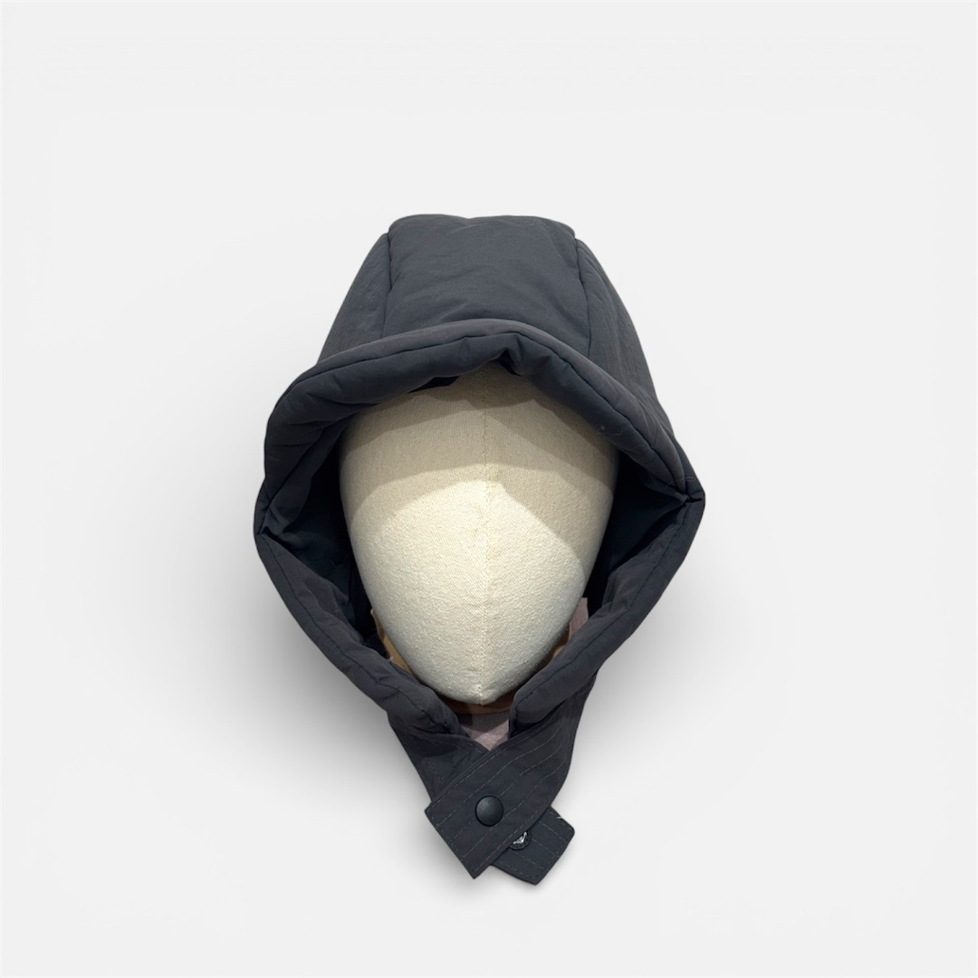 Черная утепленная шапка с ушами