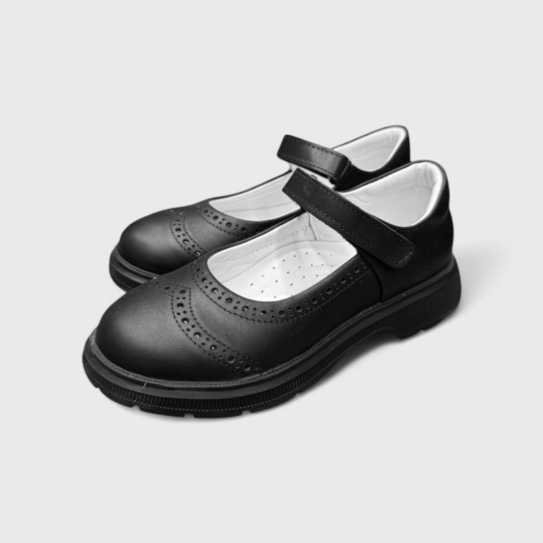 Черные балетки кожаные