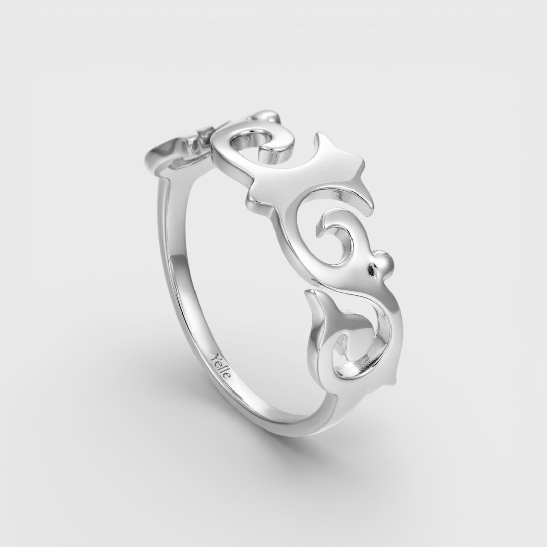 Серебряное кольцо с узором