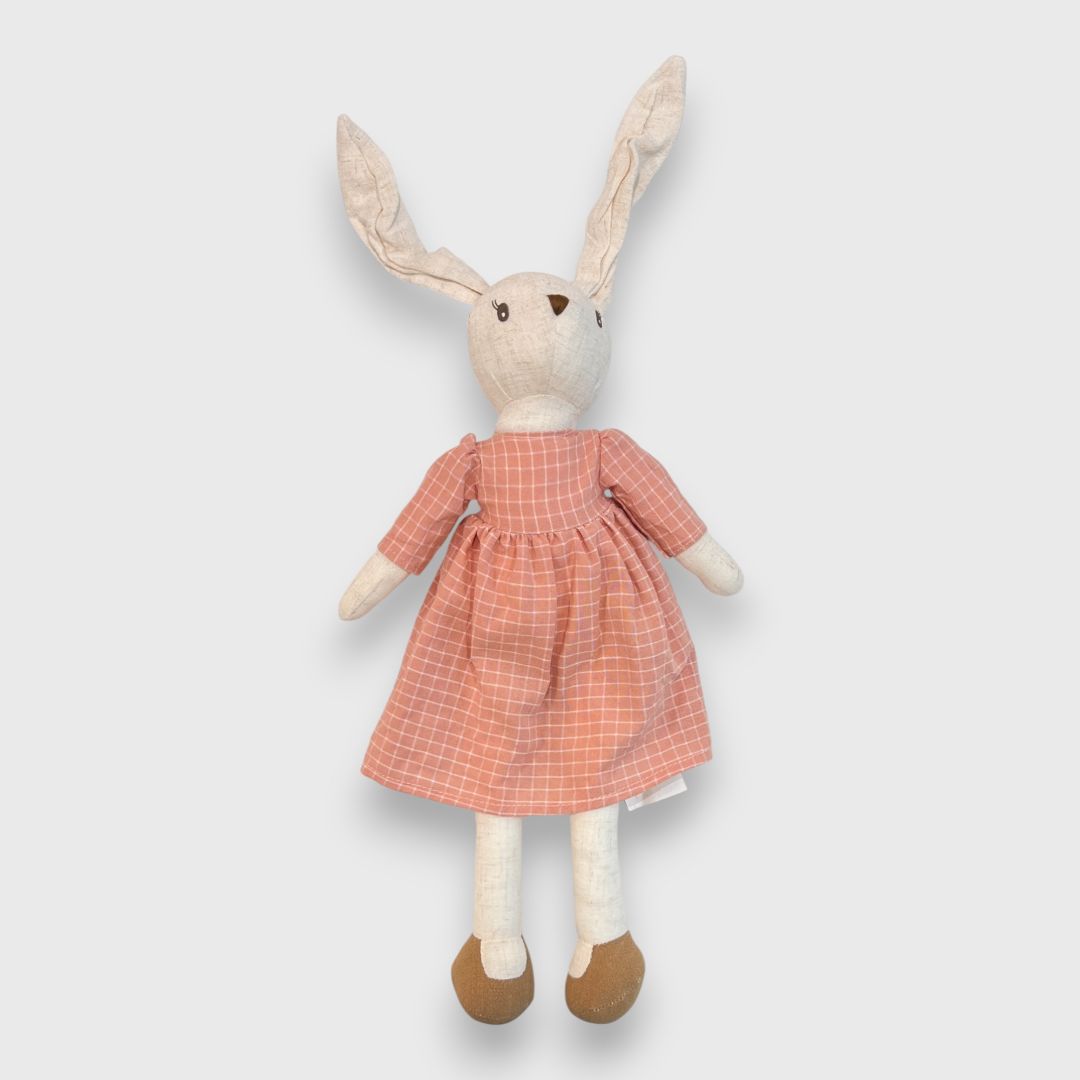 Розовая зайка в платье