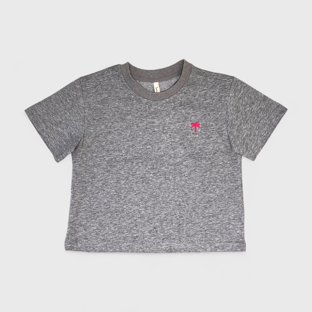 Серая футболка с пальмой