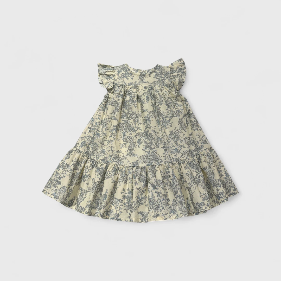 Цветочное платье с рюшами