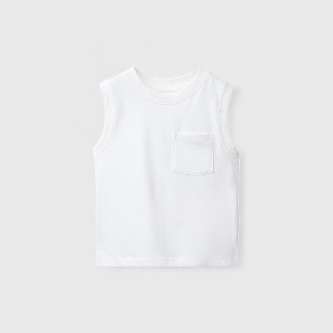 Белая майка для детей ZARA