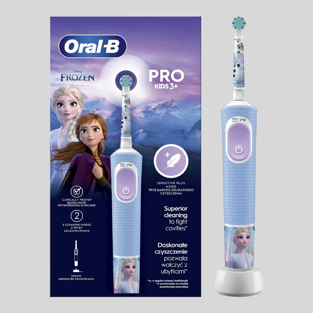 ДЕТСКАЯ ЭЛЕКТРИЧЕСКАЯ ЩЕТКА ORAL B VITALITY PRO KIDS 3+ ХОЛОДНОЕ СЕРДЦЕ
