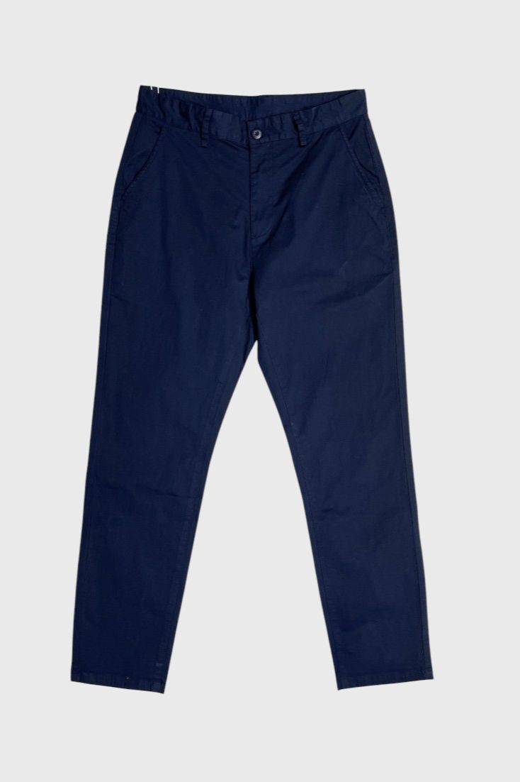 Темно-синие брюки из хлопка