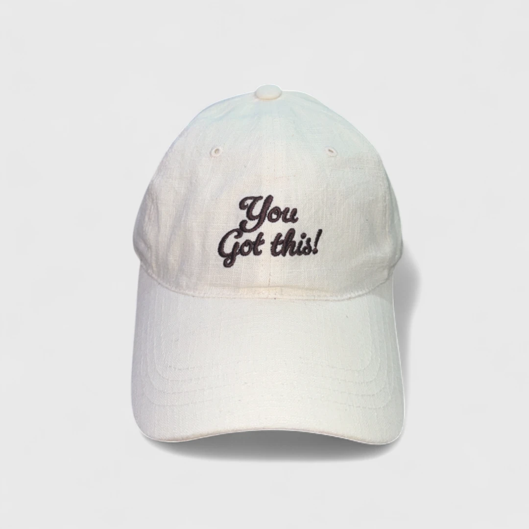 Кепки с надписью "You got this" (белая, розовая)