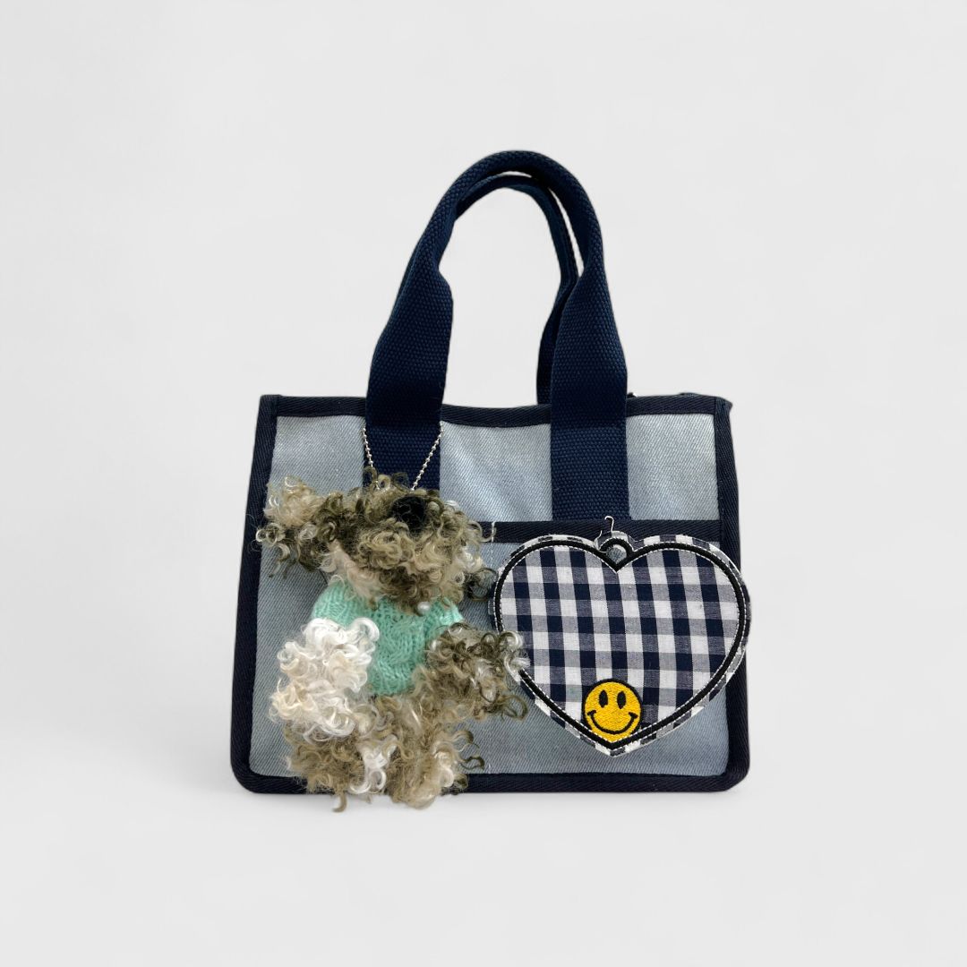 Синяя сумка с милым щенком