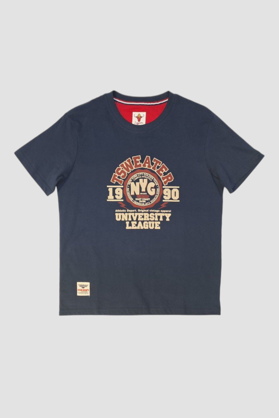 Синяя футболка с принтом NYC