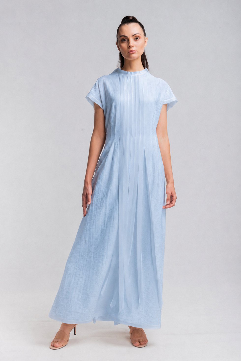 Light-blue Lilia Sleeveless Linen Dress