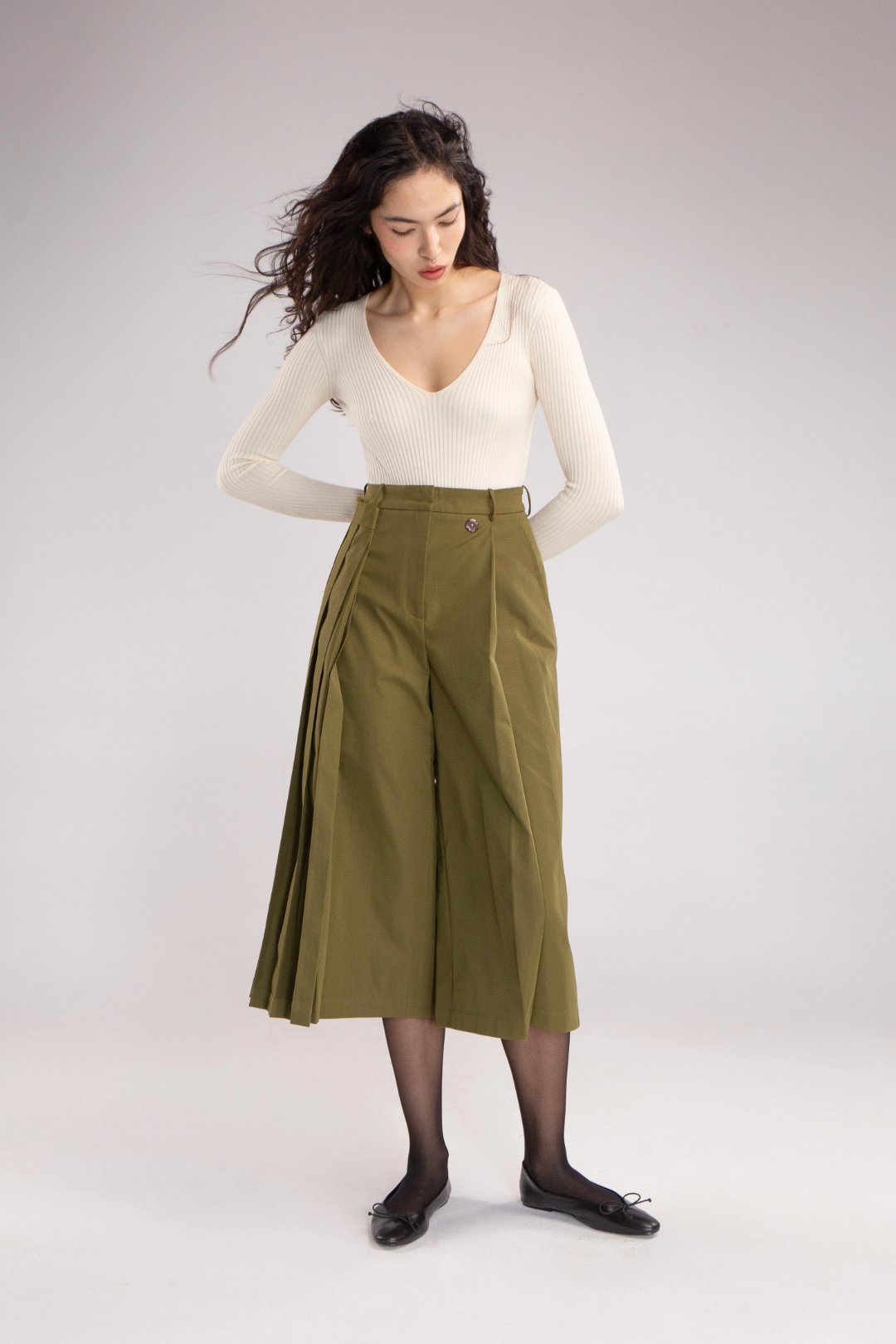 Culottes with Front Drape