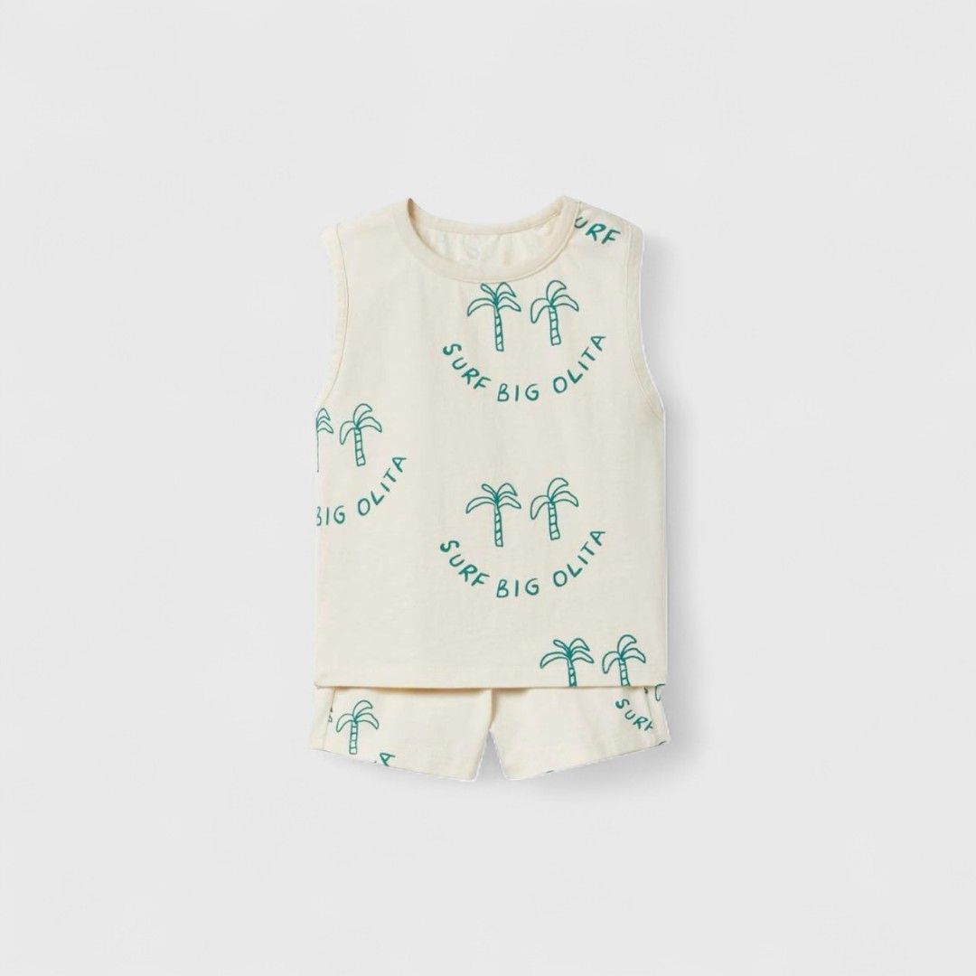 Бежевая двойка с принтом Olita от ZARA