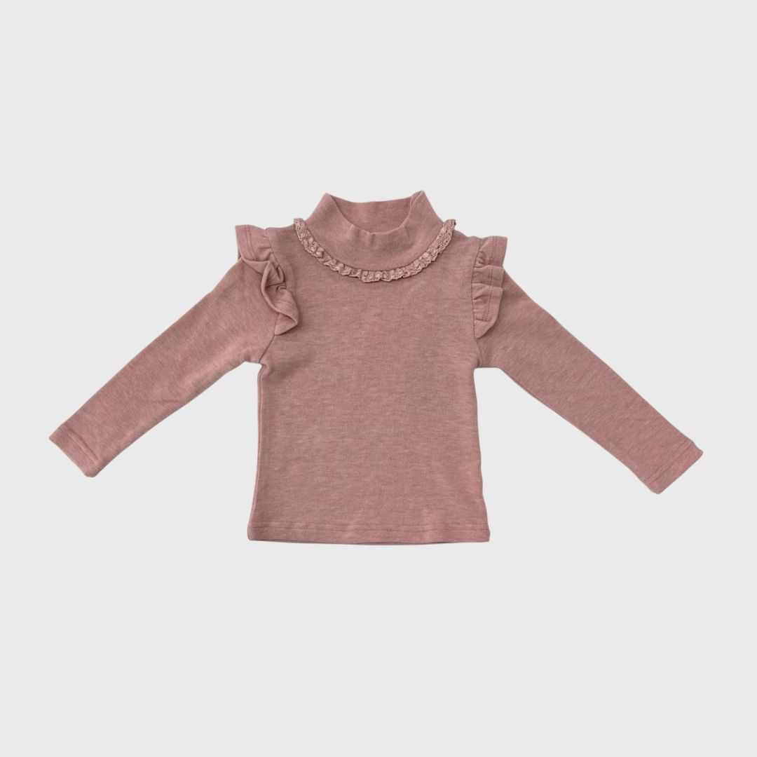 Розовая кофточка с рюшами для девочек