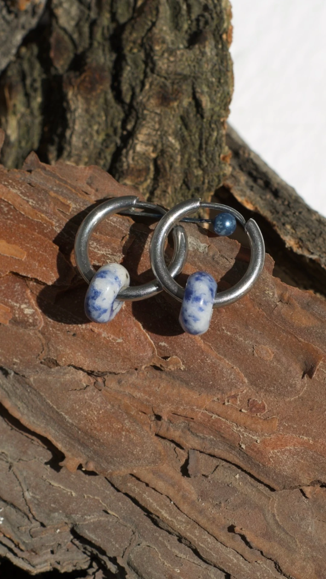 Серьги из азурита