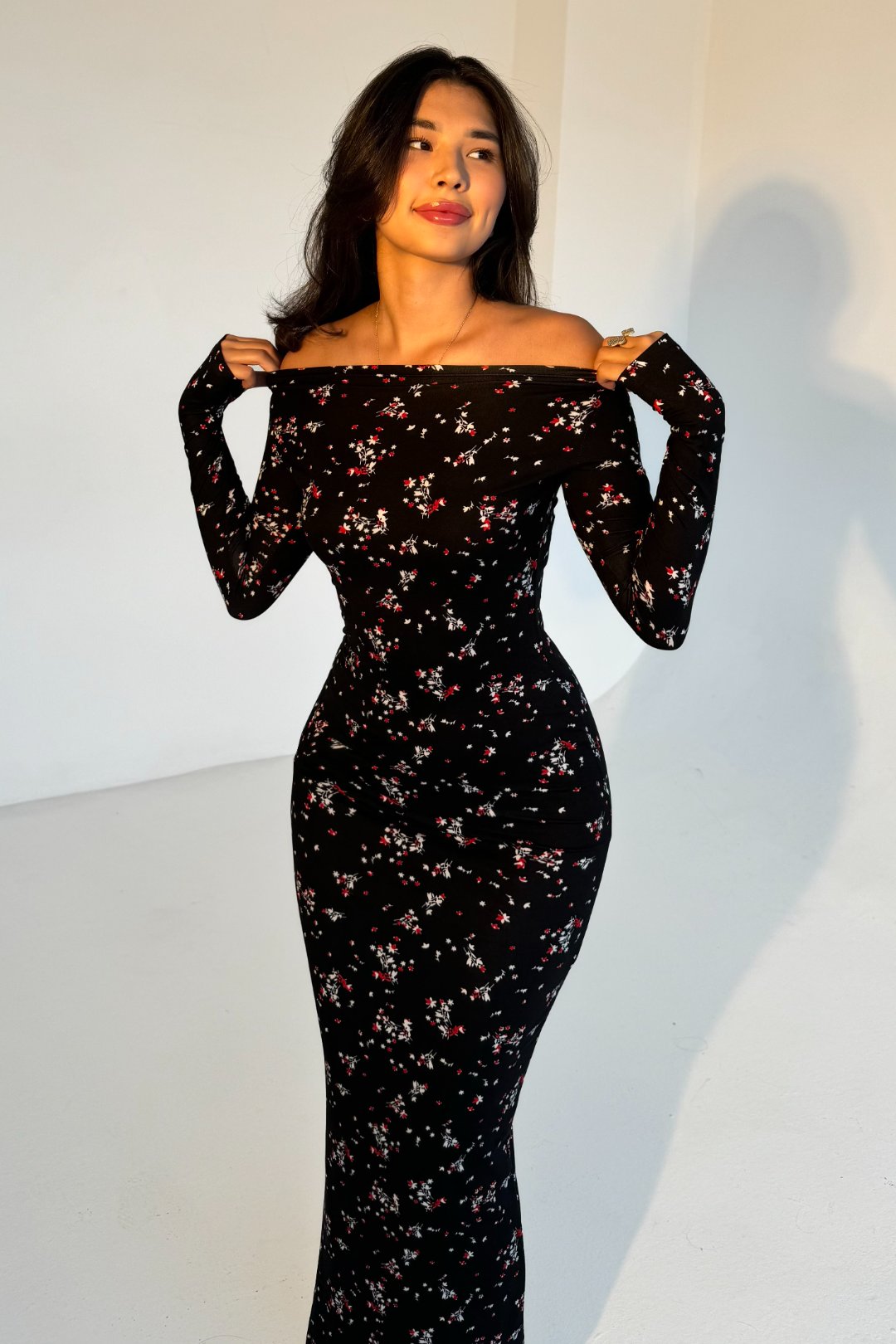 Belladonna Flowers Black Dress