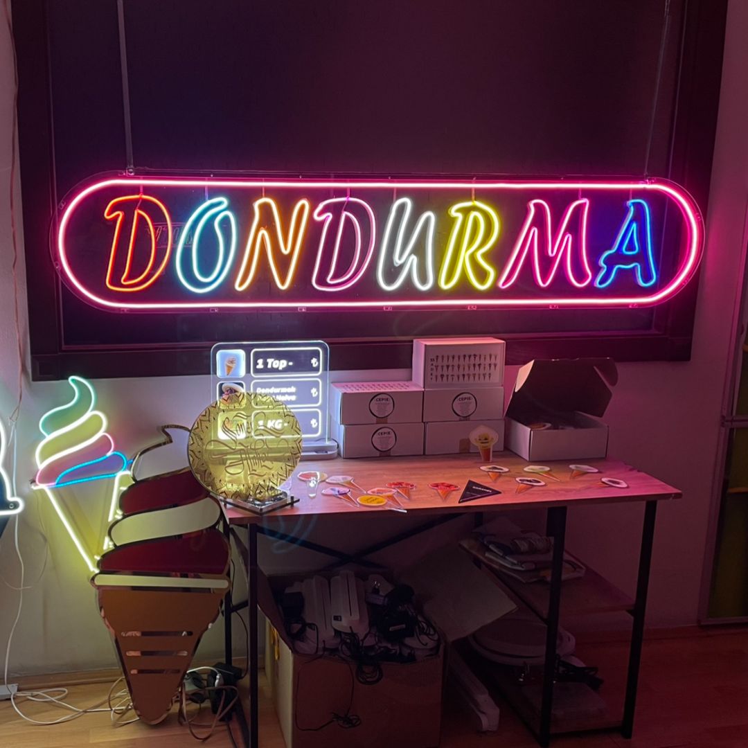 Neon Led Dondurma yazısı