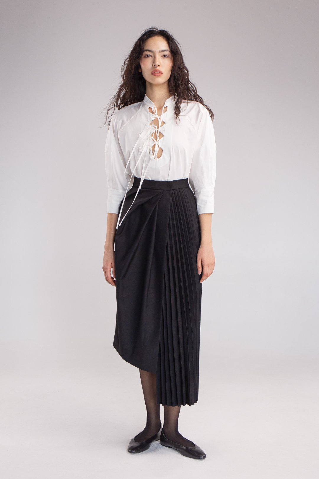 Tulip Skirt with Tucks
