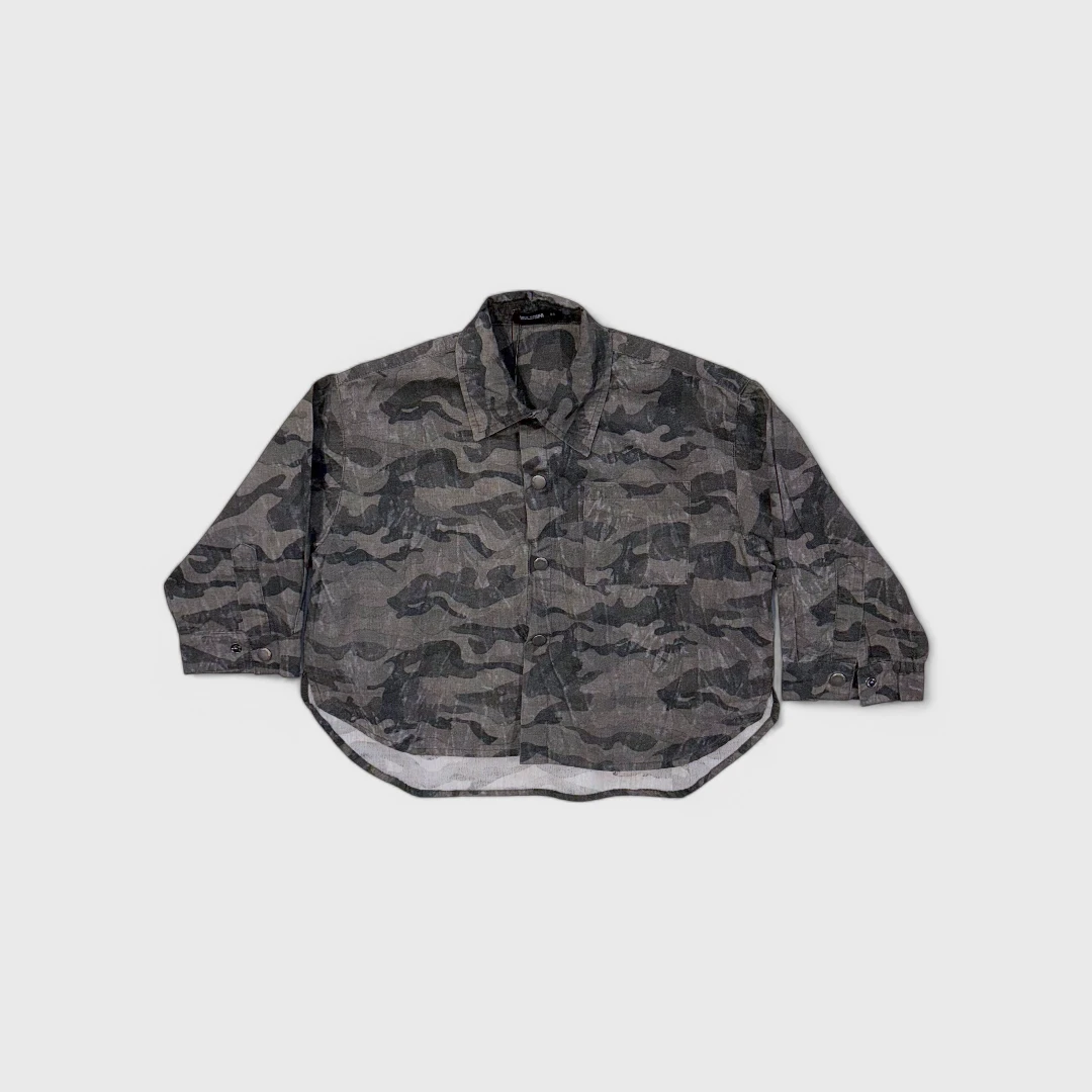 Серая рубашка камуфляжная