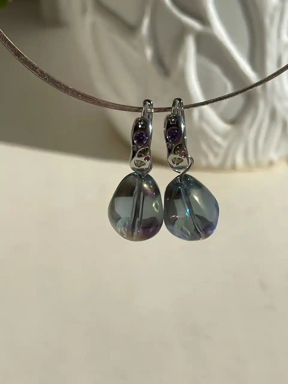 Cерьги из бижутерного стекла