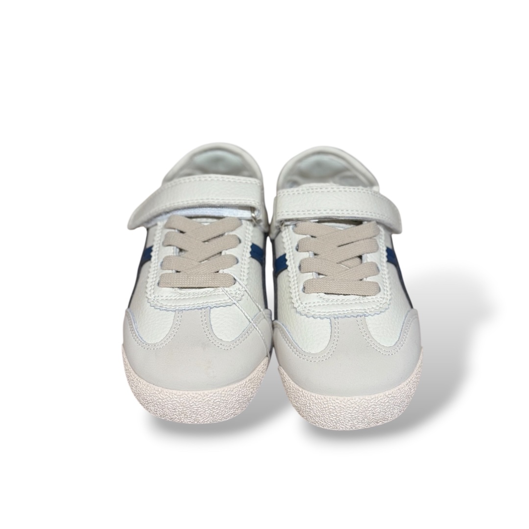 Белые кроссовки Asics синий цвет