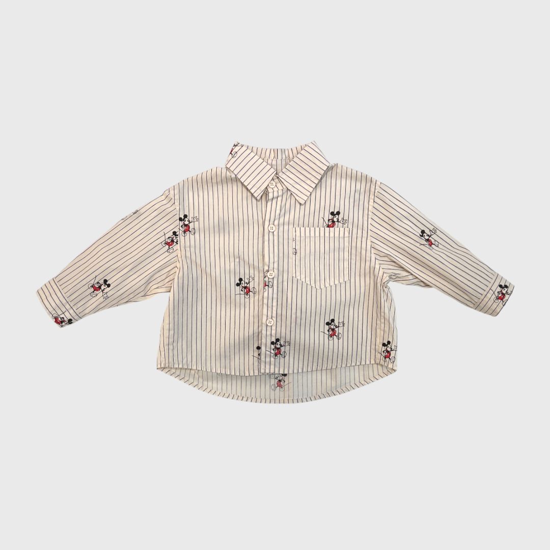 Рубашка в полоску с вышивкой