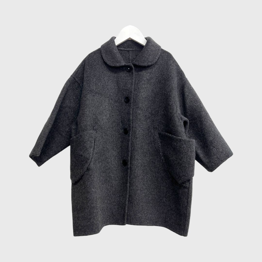 Серое пальто 100% шерсть