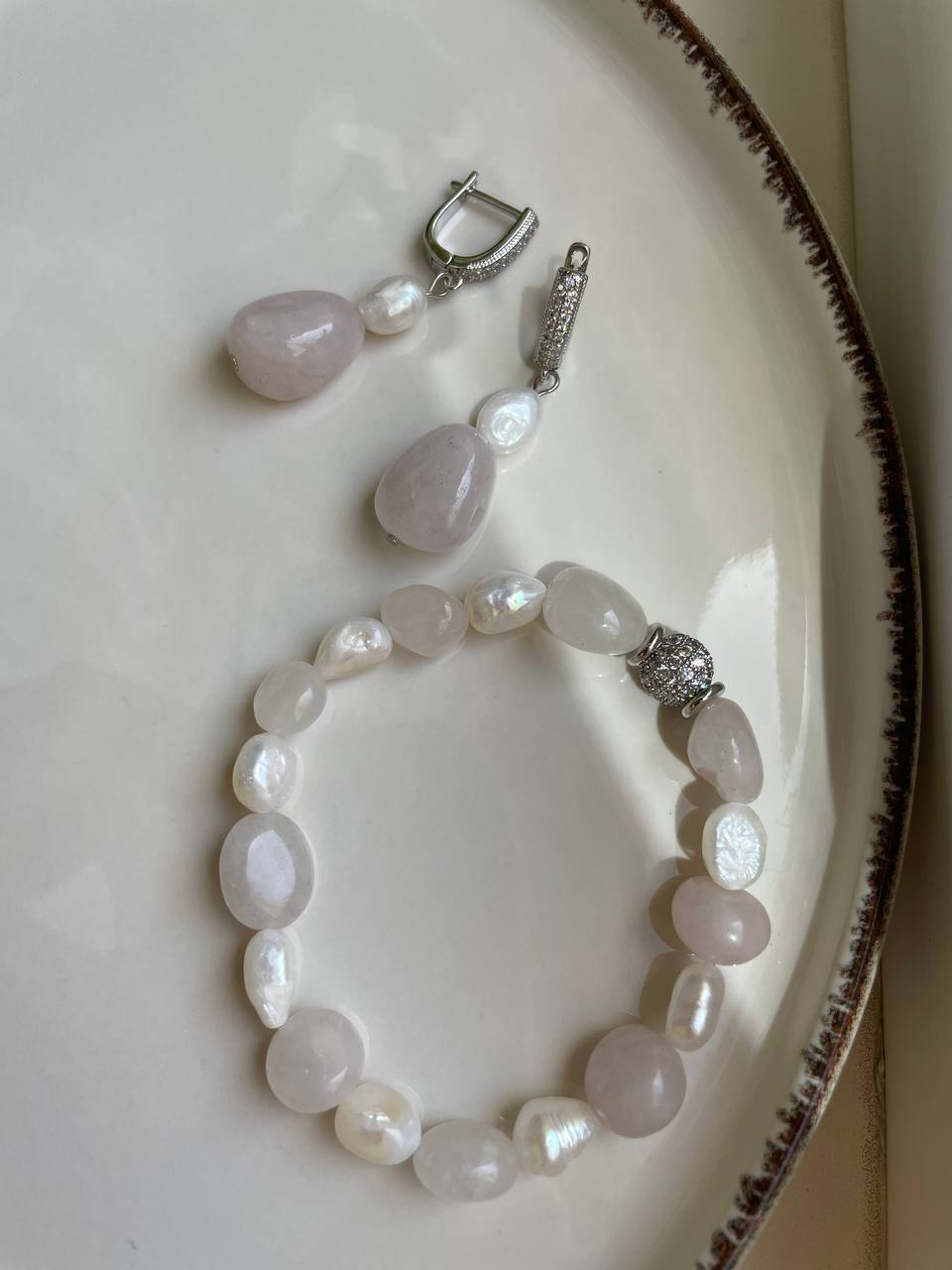 Розовый кварц Барочный жемчуг 
