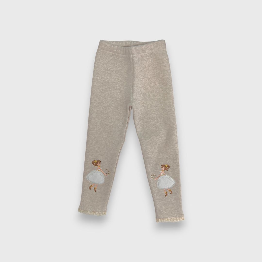 Бежевые леггинсы с балериной