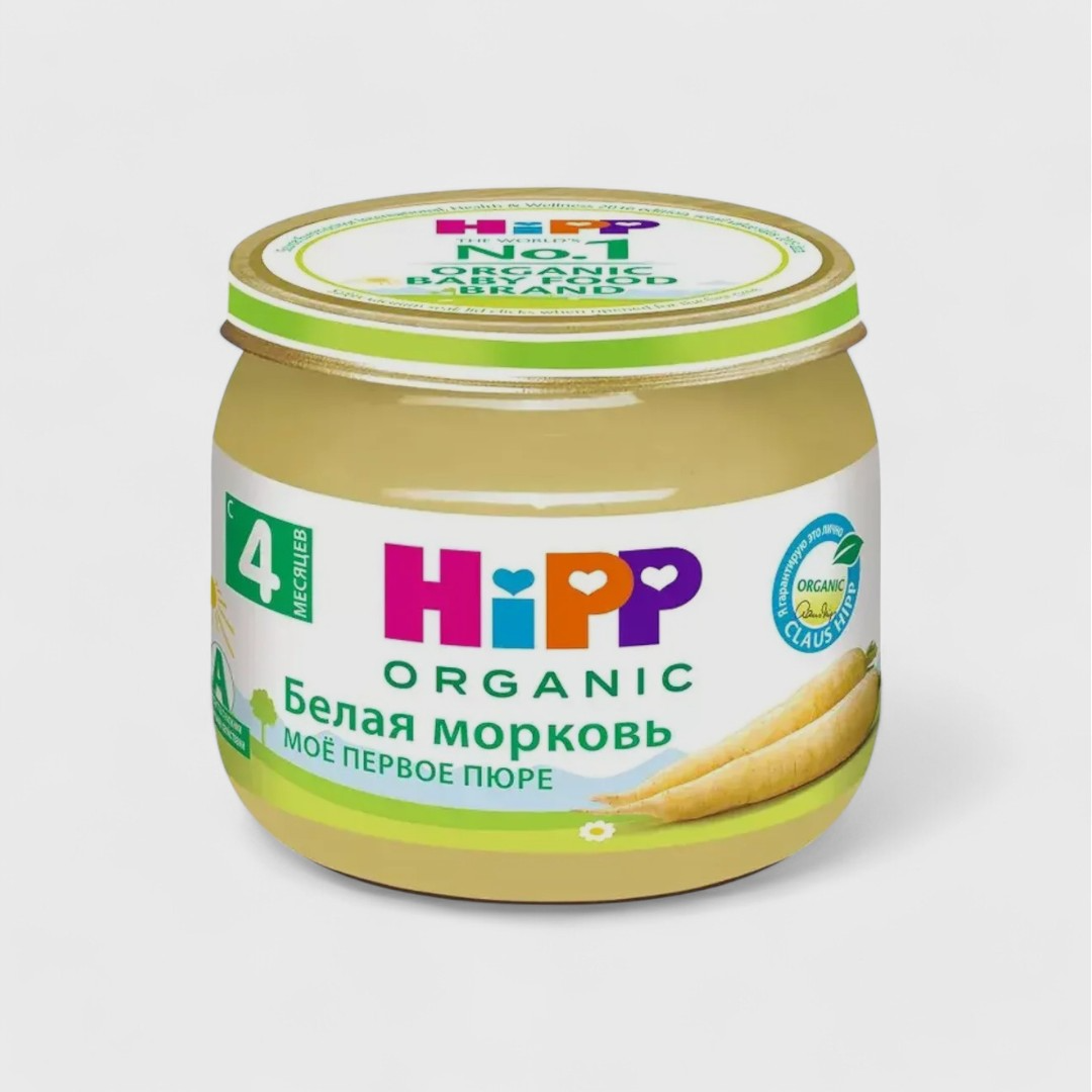 Hipp белая морковь органическая пюре, 80 г