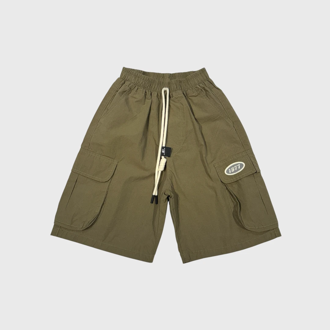 Хаки шорты с карманами (хлопок)