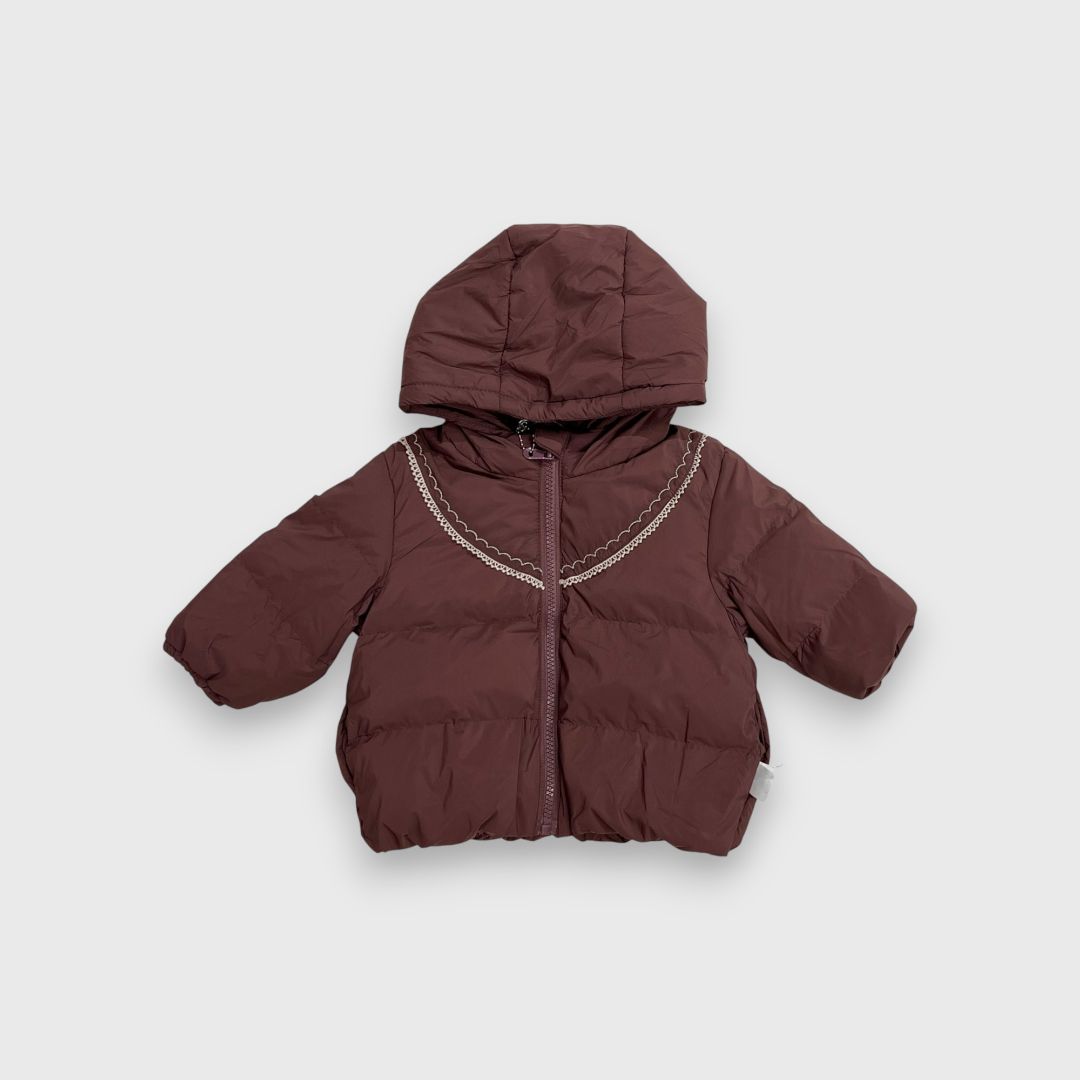 Коричневая утепленная куртка