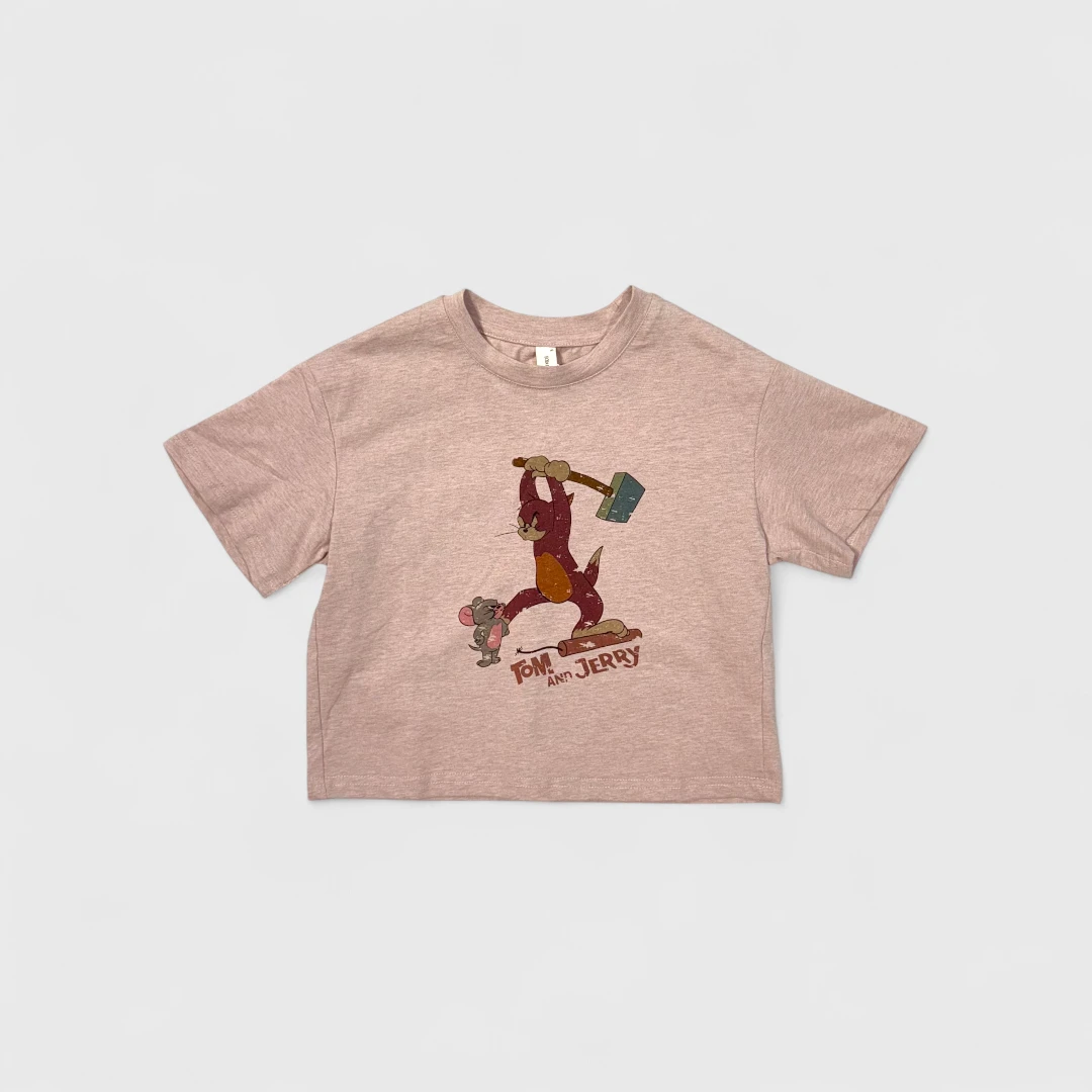 Розовая футболка Tom and Jerry